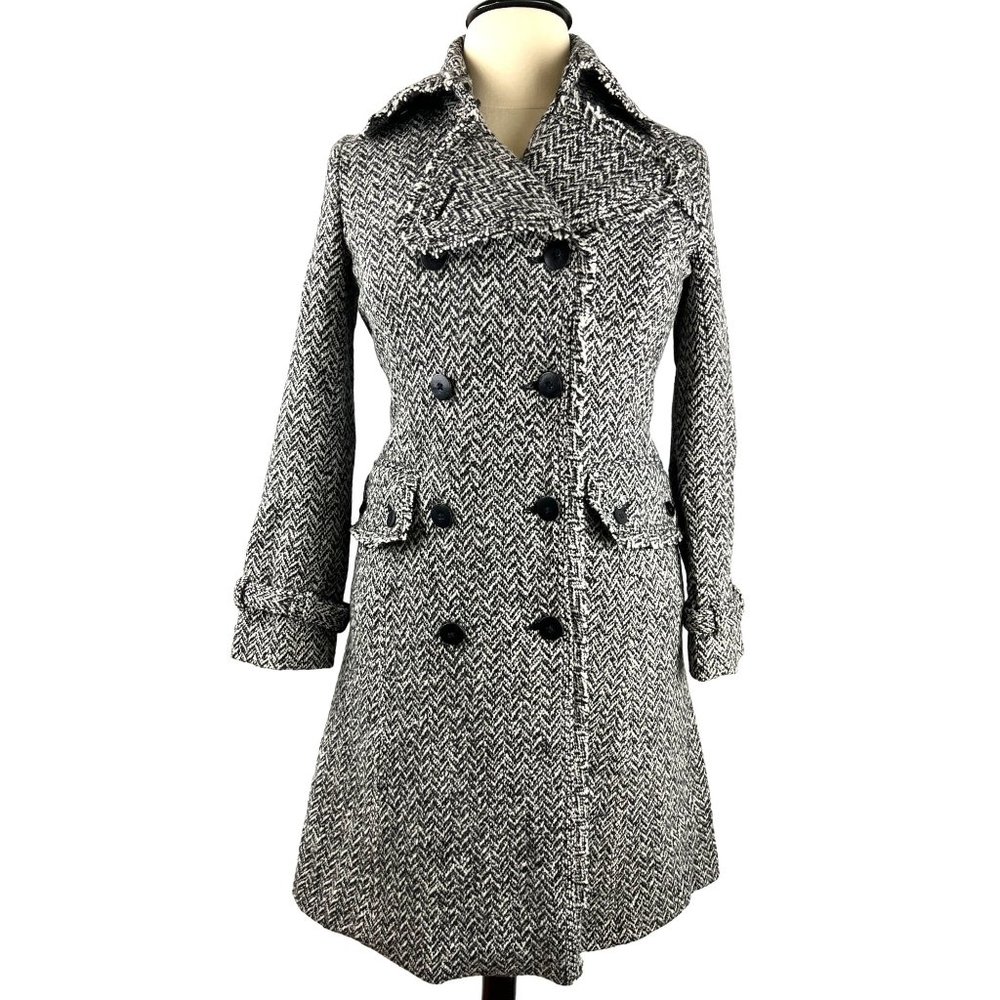 Banana Republic Double Breasted Wool Blend Long Coat, Women’s Size Medium